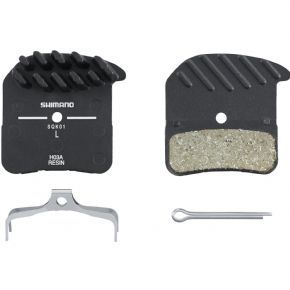 Shimano H03A Disc Pads And Spring Alloy Back With Cooling Fins Resin - 